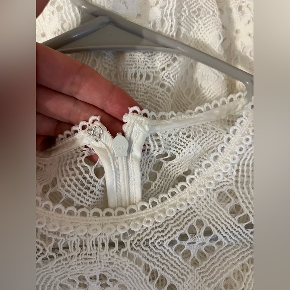 Shoshanna Desse White Lace Illusion Romper Size 8 - Picture 5 of 10